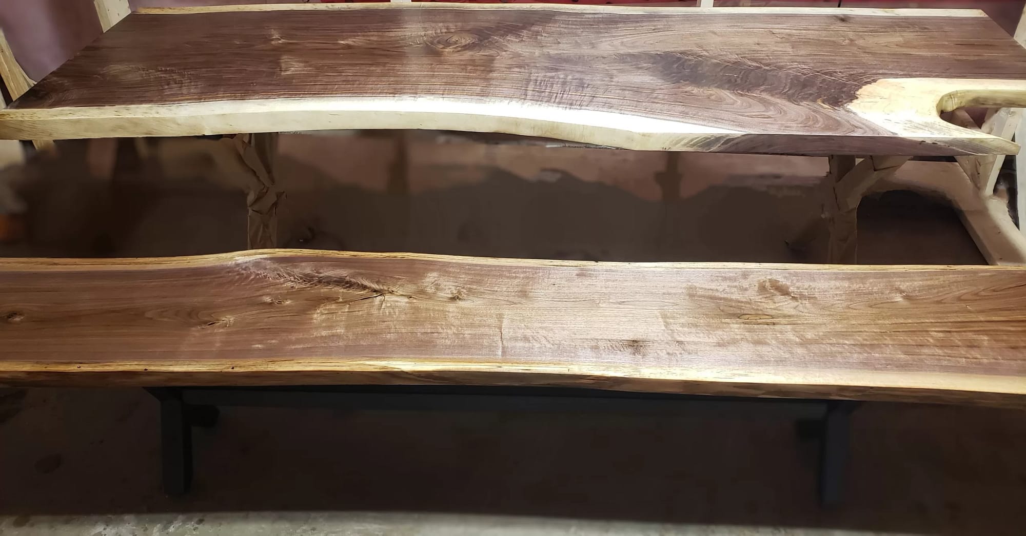 Black Walnut Table And Bench